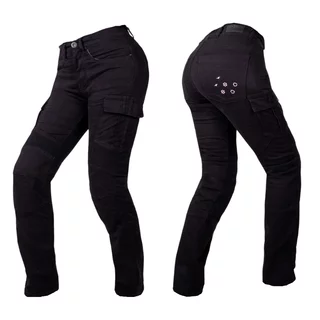 W-TEC Komehana Damen-Moto-Jeans - schwarz