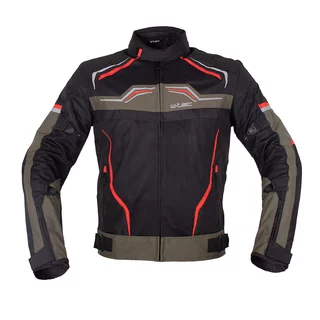 W-TEC Rovin Sommer-Motojacke - černo-zeleno-červená