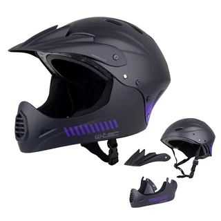 W-TEC Campanero Noir Violet Downhill-Helm