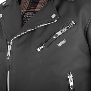 W-TEC Brineo Herren Lederjacke - mattschwarz