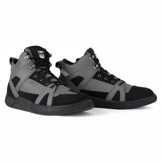 W-TEC Milwook Motorradstiefel - grau-schwarz