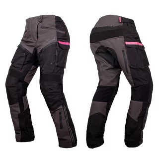 W-TEC Barbata Damen-Motorradhose - černo-šedo-růžová