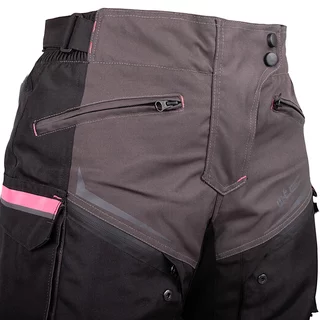 W-TEC Barbata Damen-Motorradhose - černo-šedo-růžová