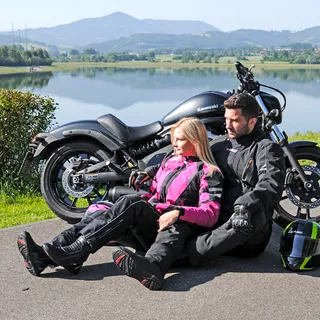 W-TEC Crushberg GID-16022 Herren Motorradhandschuhe - schwarz