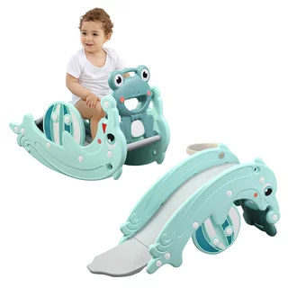 Kinderrutsche und Schaukel 3in1 inSPORTline Frofino - mint