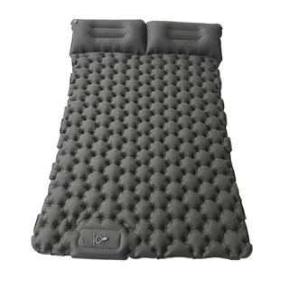 Doppel-Luftmatratze mit integrierter Pumpe inSPORTline Faustea 192x125x8 cm - grau