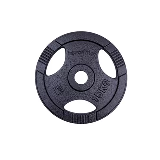 Olympische Scheibe aus Gusseisen inSPORTline Hamerton Schwarz 15 kg 50 mm