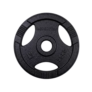 Olympische Scheibe aus Gusseisen inSPORTline Hamerton Schwarz 25 kg 50 mm