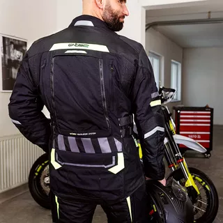 W-TEC Aircross Motorradjacke - schwarz-fluo gelb