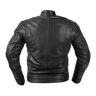 Herren Leder Motorradjacke W-TEC Urban Noir - schwarz