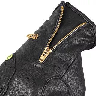 W-TEC Perchta Damen Leder Motorradhandschuhe - schwarz