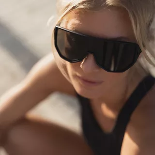 Sport-Sonnenbrille Tripoint Reschen - Matt Black Smoke /w Blue Multi Cat.3