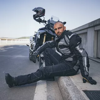 W-TEC Pawted Motorradjeans mit wasserdichter Membran - dunkelblau