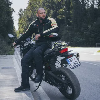 W-TEC Pawted Motorradjeans mit wasserdichter Membran - dunkelblau