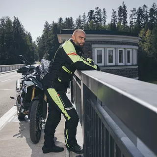 W-TEC Spirital Herren Motorradhose - schwarz-orange