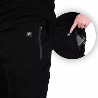 W-TEC beheizte Herrenhose Insupants - schwarz