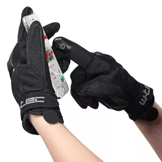 Motoradhandschuhe W-TEC Airomax - Schwarz-Fluo-mit- Linie
