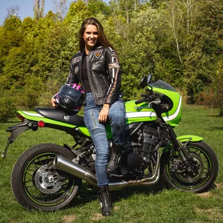 W-TEC Ekscita Damen Motorradjeans - blau