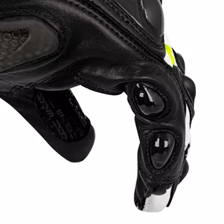 W-TEC Evolation Motorradhandschuhe - schwarz-wieß-fluo