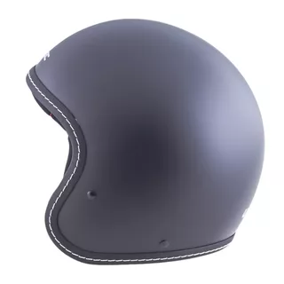 W-TEC Badachos Chopper-Helm mit Steamrust-Schutzbrille - mattschwarz