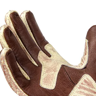 W-TEC Retro Leder Motorradhandschuhe - braun-beige