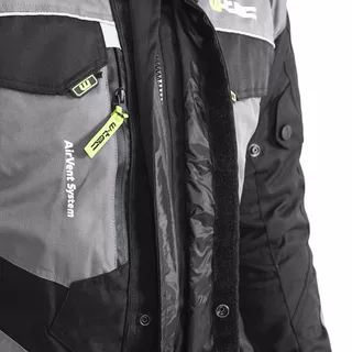 W-TEC Burdys Evo Herren-Motorradjacke - schwarz-grau-rot