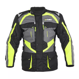 W-TEC Burdys Evo Herren-Motorradjacke - schwarz-grau-grün