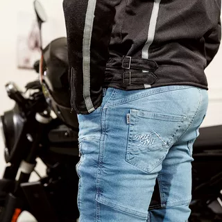 W-TEC Grandus EVO Herren Motorradjeans - blau