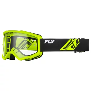 Kinder-Motocross-Brille Fly Racing Focus Youth - černá/hi-vis, čiré plexi