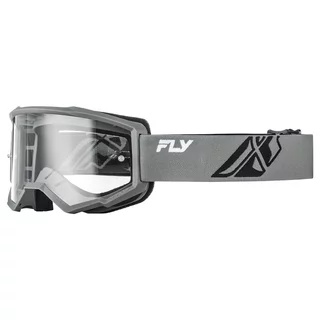 Kinder-Motocross-Brille Fly Racing Focus Youth - šedá/černá, čiré plexi