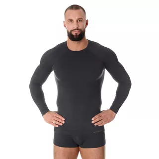 Herren Brubeck Active Wool Langarm-T-Shirt - Graphite