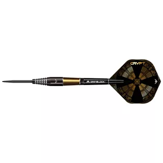 Darts Mission Crypt Schwarz &amp; Gold PVD M2 90% Stahl 3pcs