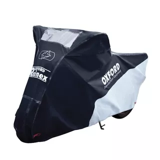 Oxford Rainex Motorradabdeckplane L schwarz/silber