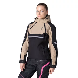 W-TEC Annorack Lady Softshell-Motorradjacke für Damen - černo-písková