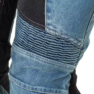 W-TEC Bolftyna Damen Motorradjeans - blau-schwarz