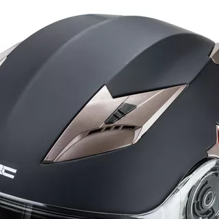 W-TEC Pezzon aufklappbarer Motorradhelm - bílo-bronzová