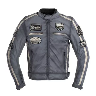W-TEC Patriot Herren Textiljacke - grau - grau