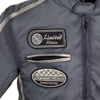W-TEC Patriot Herren Textiljacke - grau
