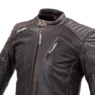 Leder Motorrad Jacke W-TEC Embracer - Vintage Dark Brown