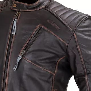 Leder Motorrad Jacke W-TEC Embracer - Vintage Dark Brown