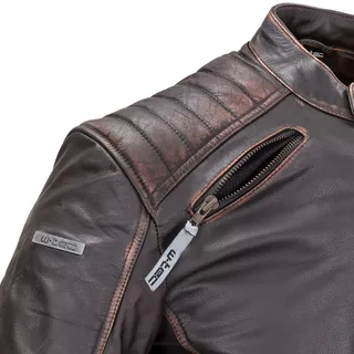 Leder Motorrad Jacke W-TEC Embracer - Vintage Dark Brown