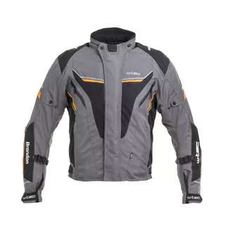 W-TEC Brandon Herren Motorradjacke - schwarz-grau-orange - schwarz-grau-orange