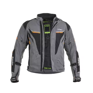 W-TEC Brandon Herren Motorradjacke - schwarz-grau-orange