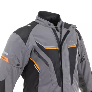 W-TEC Brandon Herren Motorradjacke - schwarz-grau-orange