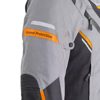 W-TEC Brandon Herren Motorradjacke - schwarz-grau-orange