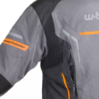 W-TEC Brandon Herren Motorradjacke - schwarz-grau-orange