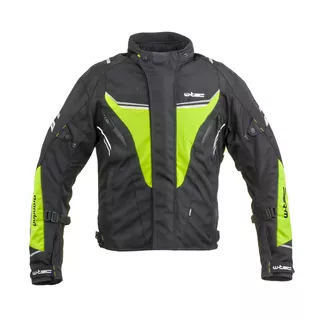 W-TEC Brandon Herren Motorradjacke - schwarz-grau-orange - schwarz-fluo gelb