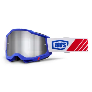 Motocross-Brille 100% Accuri 2 Mirror - Mifflin tmavě modrá, zrcadlové plexi - Kolby modrá, zrcadlové plexi
