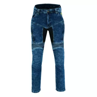 BOS Prado Motorradjeans - Grau - Acid Blue