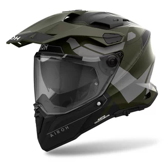 Moto Helm Airoh Commander 2 Reveal matt militärisch grün